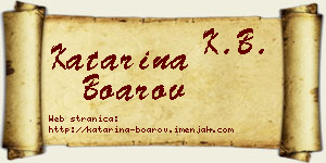 Katarina Boarov vizit kartica
